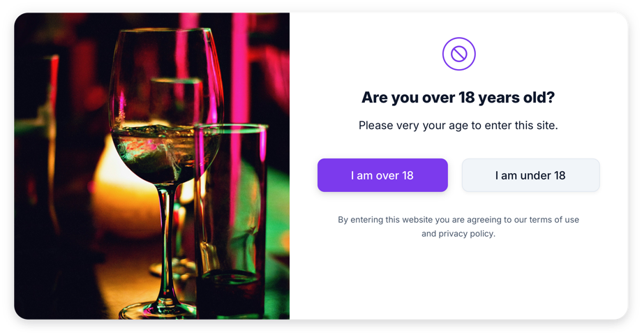 Age Verification widget preview